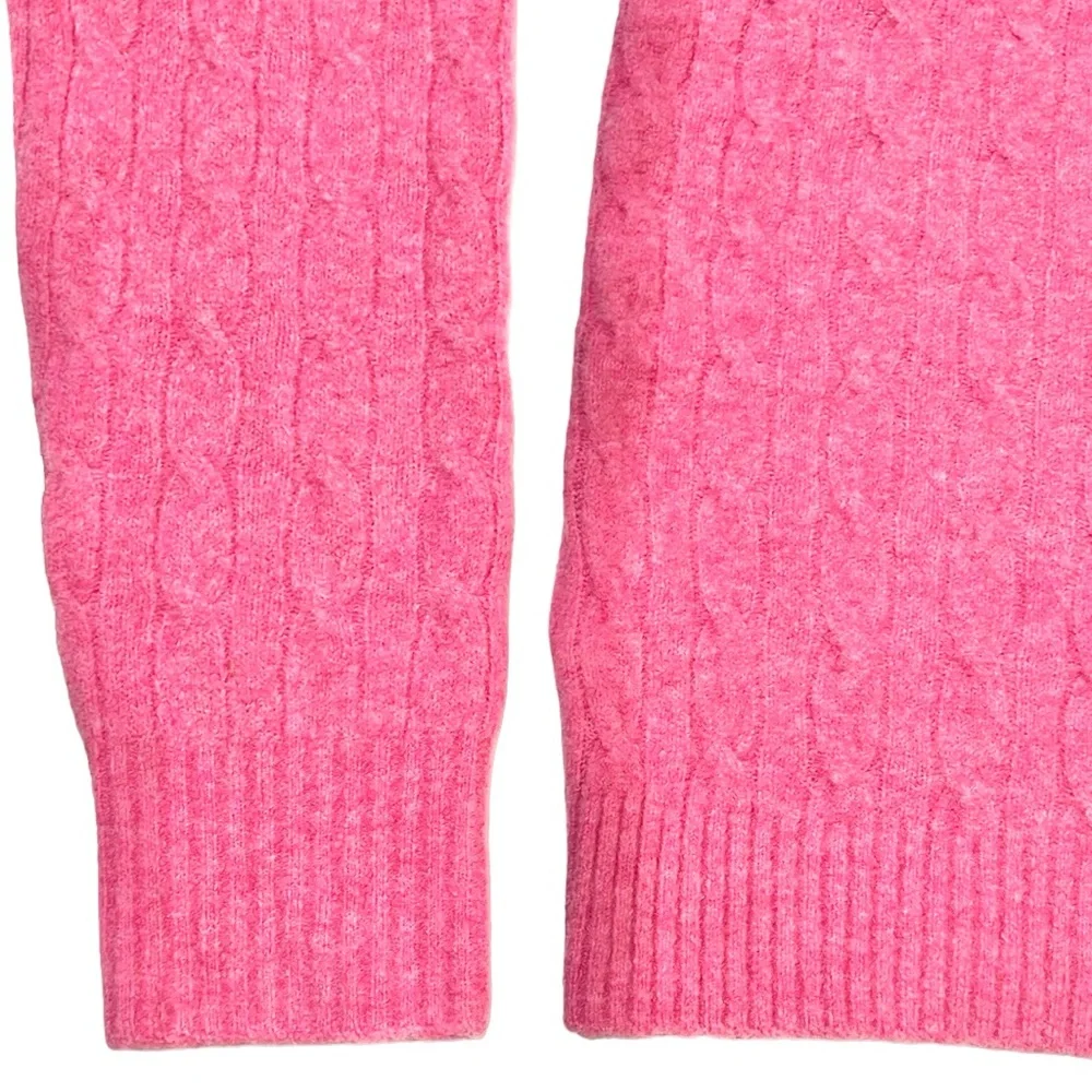 J. Crew Cable Knit Mock Neck Sweater
